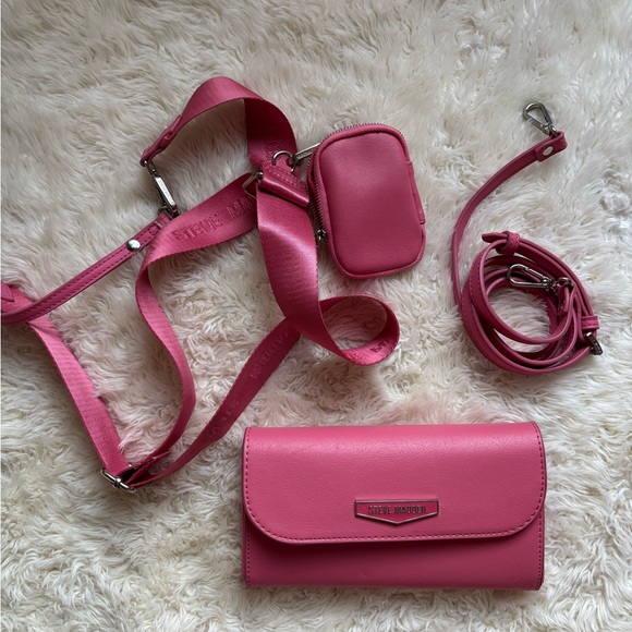 Steve Madden Vibrant Pink Women's Bag Set - Picture 1 of 16